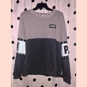 PINK Long Sleeve Crewneck Sweater